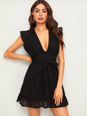  BIA Plunging Neck Above the Knee Dress