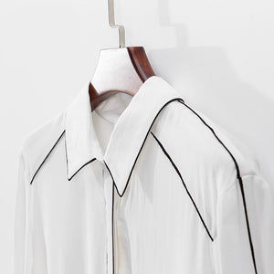 BARBARA Silk Elegant Long Sleeve Blouse